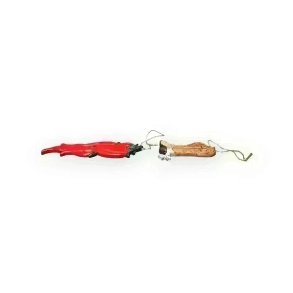 Kurt Adler Christmas Ornaments Southwestern Red Hot Chili Peppers & Cowboy Boots - Picture 5 of 6